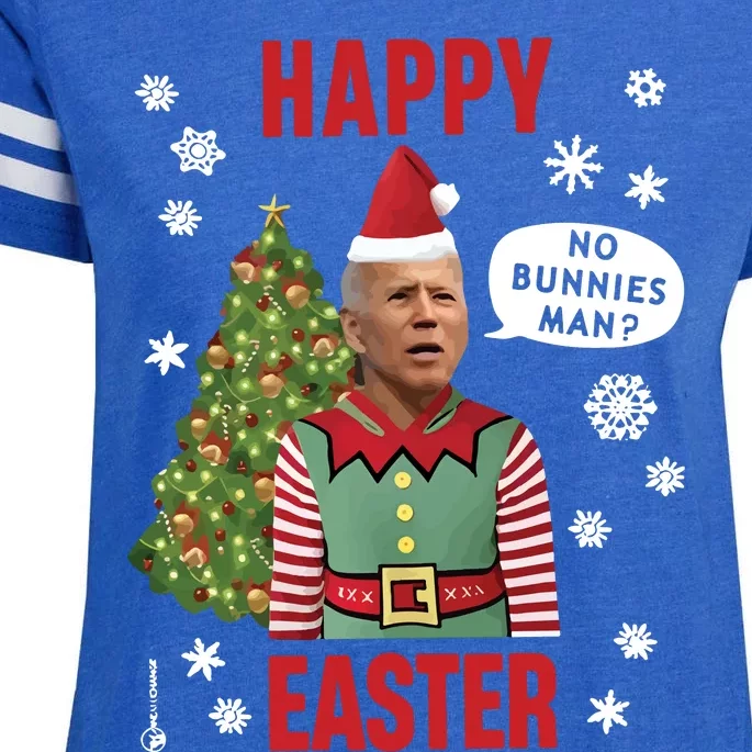 Xmas Happy Easter No Bunnies Man Funny Joe Biden Enza Ladies Jersey Football T-Shirt