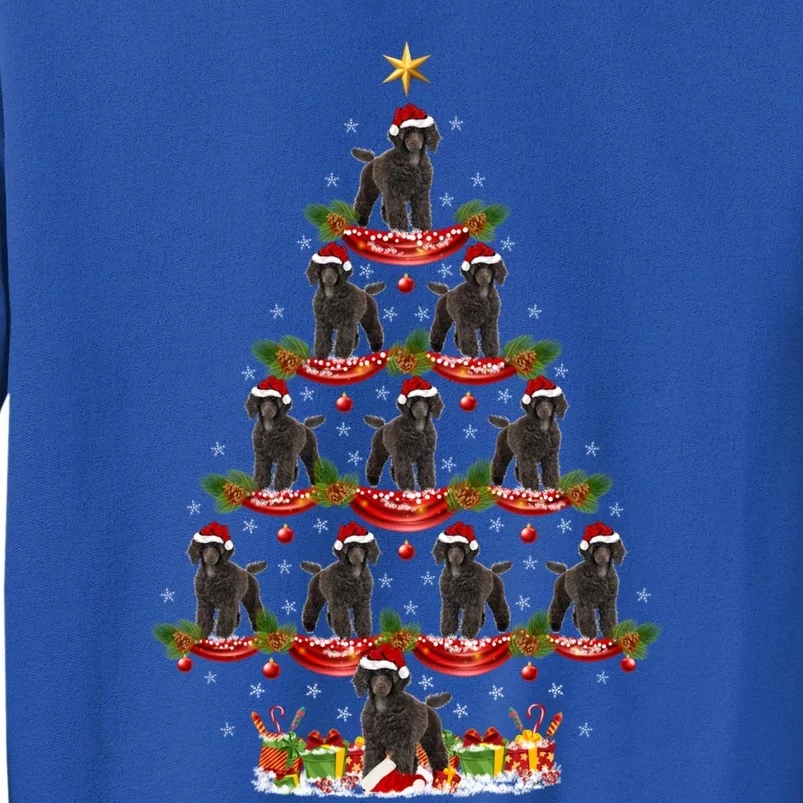 Xmas Holiday Funny Santa Poodle Dog Christmas Tree Funny Gift Tall Sweatshirt