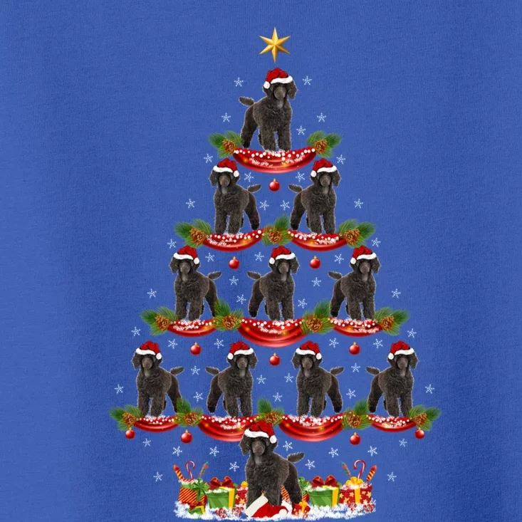 Xmas Holiday Funny Santa Poodle Dog Christmas Tree Funny Gift Toddler T-Shirt