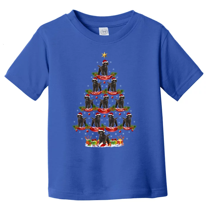 Xmas Holiday Funny Santa Poodle Dog Christmas Tree Funny Gift Toddler T-Shirt