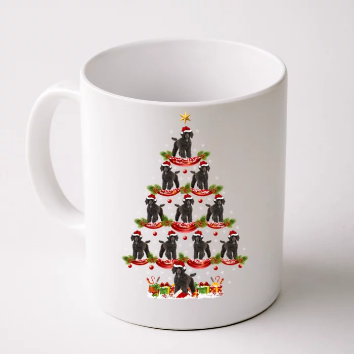 Xmas Holiday Funny Santa Poodle Dog Christmas Tree Funny Gift Front & Back Coffee Mug