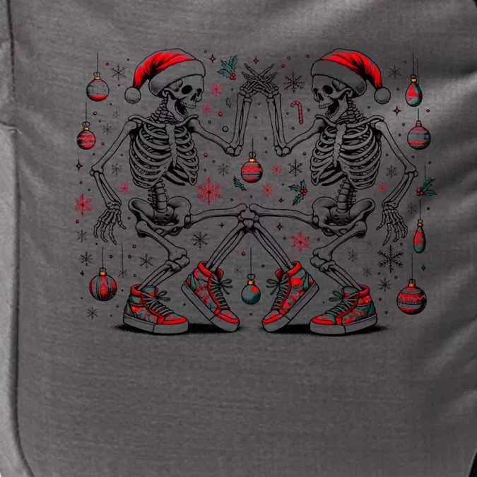 Xmas Holiday Funny Merry Christmas Skeleton Dancing Santa Gift Impact Tech Backpack