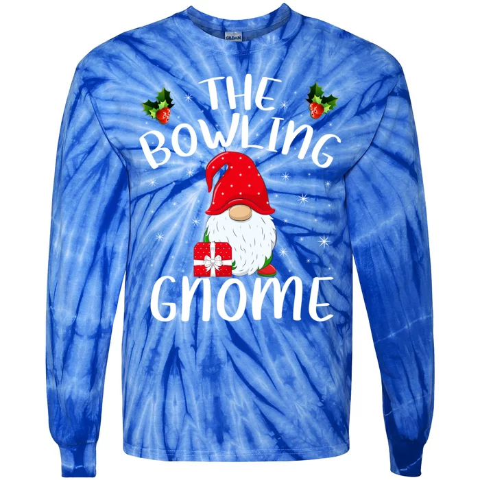 Xmas Holiday Family Matching The Bowling Gnome Christmas Gift Tie-Dye Long Sleeve Shirt