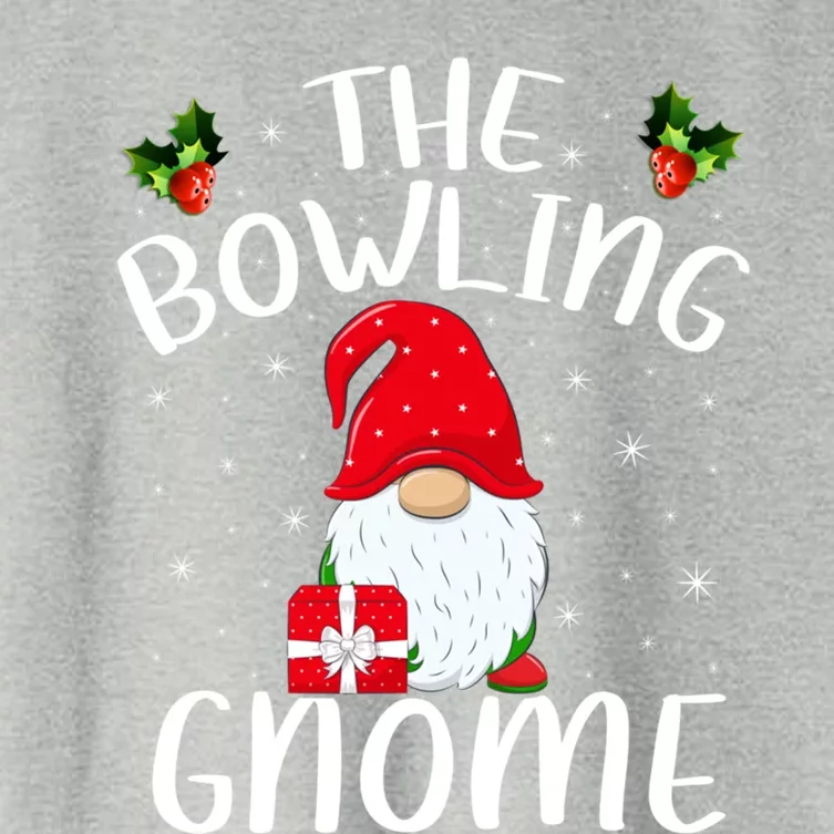 Xmas Holiday Family Matching The Bowling Gnome Christmas Gift Women's Crop Top Tee