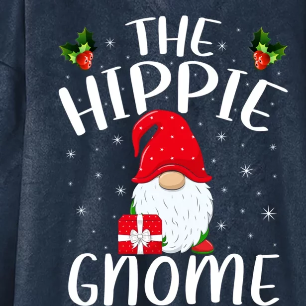 Xmas Holiday Family Matching The Hippie Gnome Christmas Gift Hooded Wearable Blanket