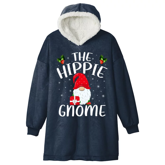 Xmas Holiday Family Matching The Hippie Gnome Christmas Gift Hooded Wearable Blanket