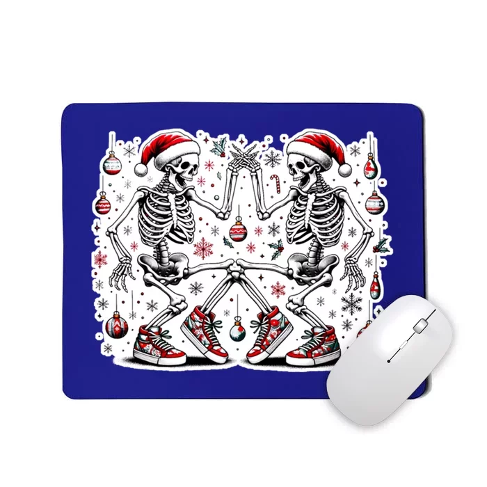 Xmas Holiday Funny Merry Christmas Skeleton Dancing Santa Cool Gift Mousepad