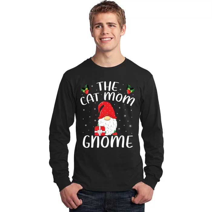 Xmas Holiday Family Matching The Cat Mom Gnome Christmas Tall Long Sleeve T-Shirt