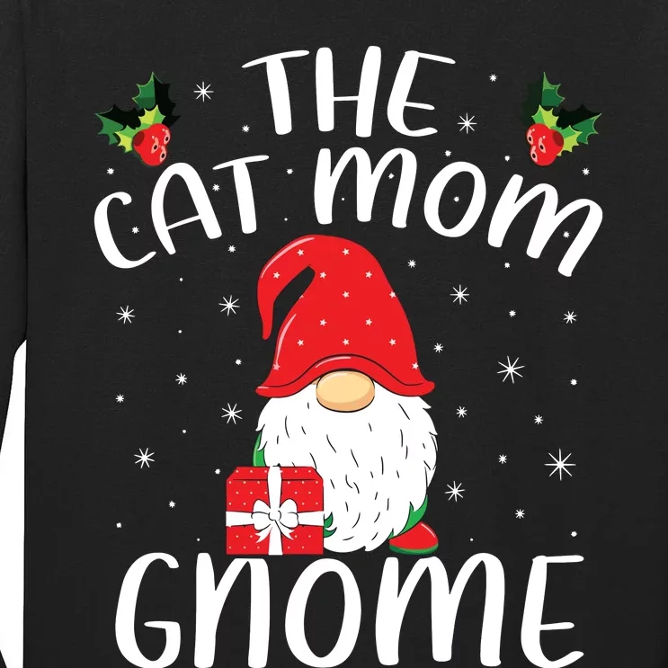 Xmas Holiday Family Matching The Cat Mom Gnome Christmas Tall Long Sleeve T-Shirt