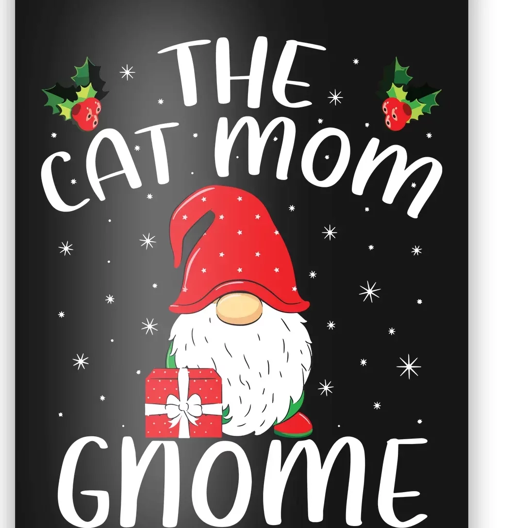 Xmas Holiday Family Matching The Cat Mom Gnome Christmas Poster