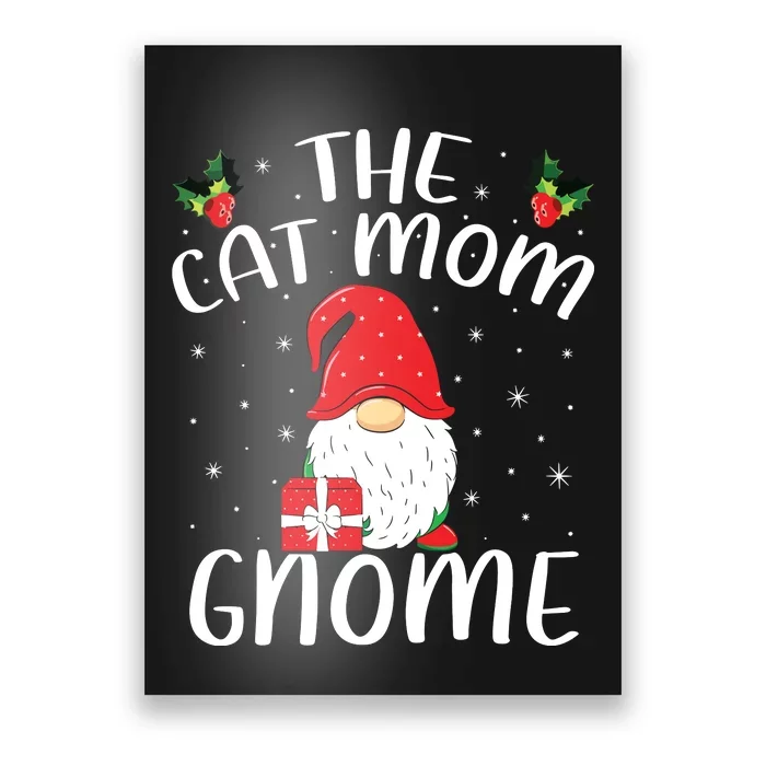 Xmas Holiday Family Matching The Cat Mom Gnome Christmas Poster