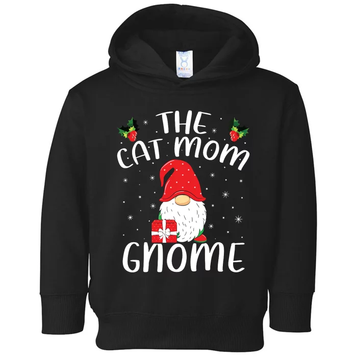 Xmas Holiday Family Matching The Cat Mom Gnome Christmas Toddler Hoodie