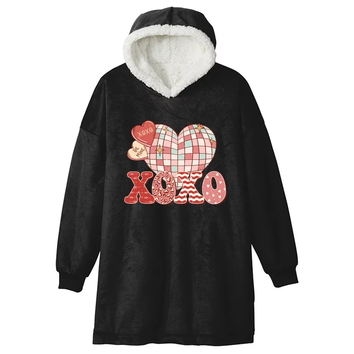 XOXO Heart Happy Valentine's Day Gift Hooded Wearable Blanket