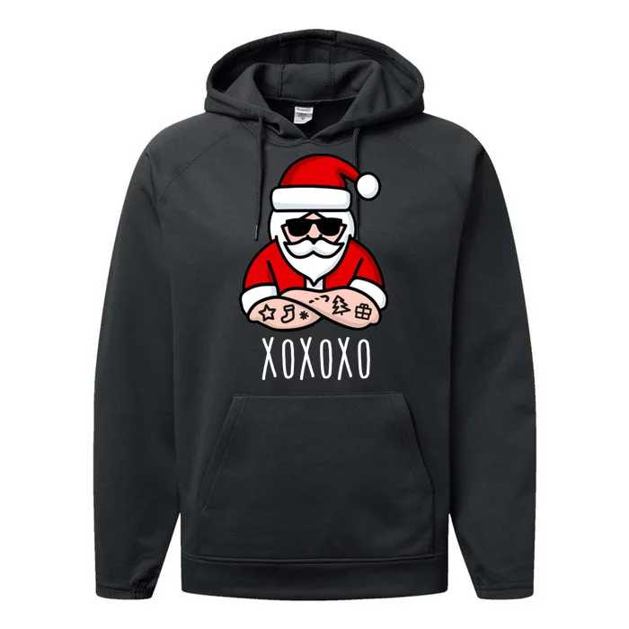 XOXOXO Ho Ho Ho Cool Santa Performance Fleece Hoodie