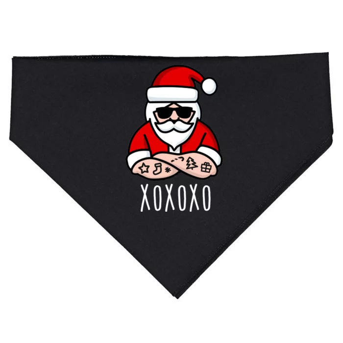 XOXOXO Ho Ho Ho Cool Santa USA-Made Doggie Bandana