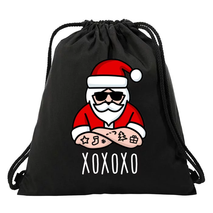 XOXOXO Ho Ho Ho Cool Santa Drawstring Bag