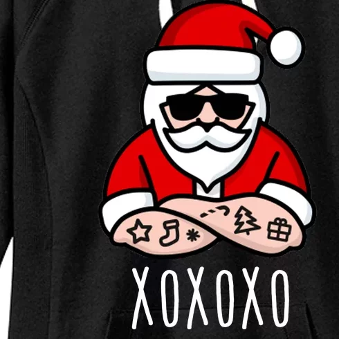 XOXOXO Ho Ho Ho Cool Santa Women's Fleece Hoodie