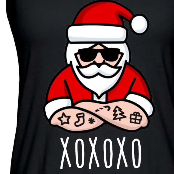 XOXOXO Ho Ho Ho Cool Santa Ladies Essential Flowy Tank