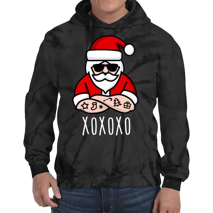 XOXOXO Ho Ho Ho Cool Santa Tie Dye Hoodie