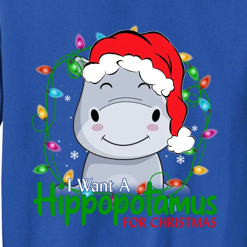 Xmas Hippo I Want A Hippopotamus For Christmas Pjs Gift Sweatshirt