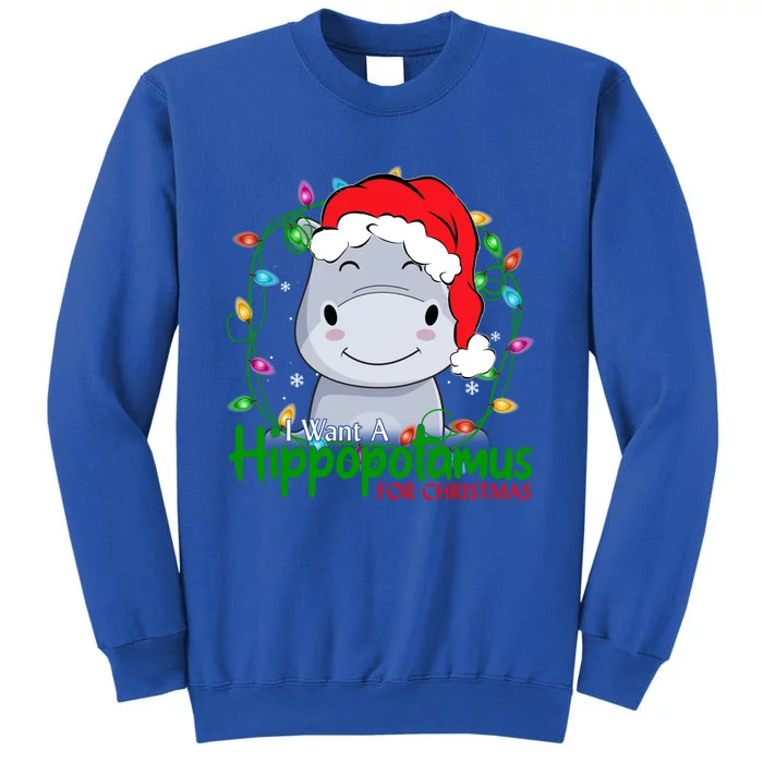 Xmas Hippo I Want A Hippopotamus For Christmas Pjs Gift Sweatshirt