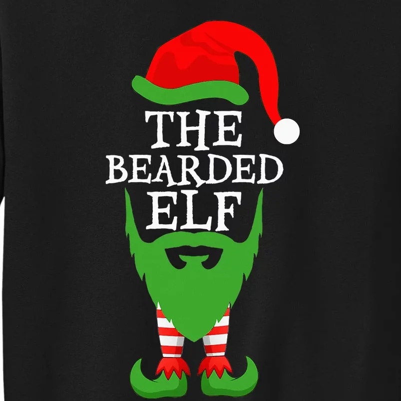 Xmas Holiday Matching Ugly Christmas Sweater The Bearded Elf Tall Sweatshirt