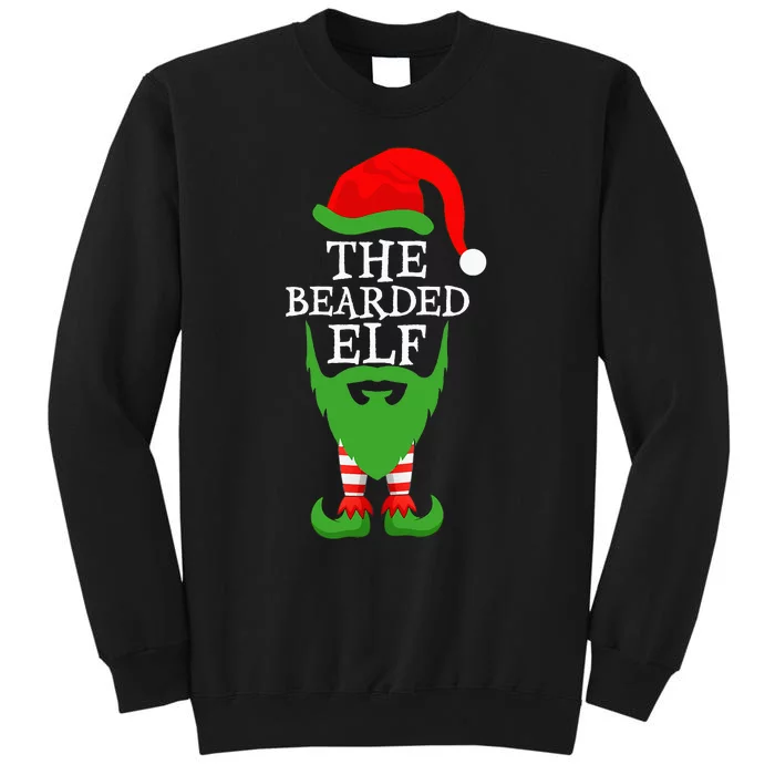 Xmas Holiday Matching Ugly Christmas Sweater The Bearded Elf Tall Sweatshirt