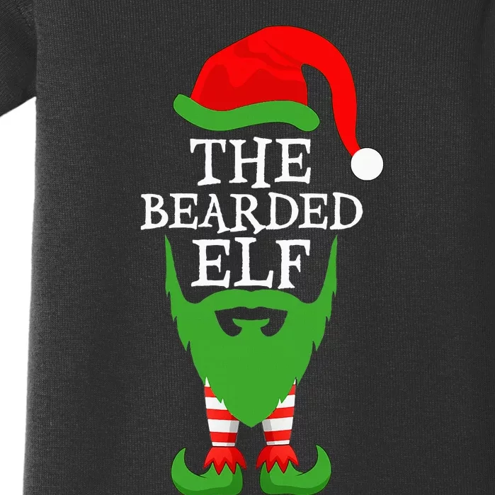 Xmas Holiday Matching Ugly Christmas Sweater The Bearded Elf Baby Bodysuit