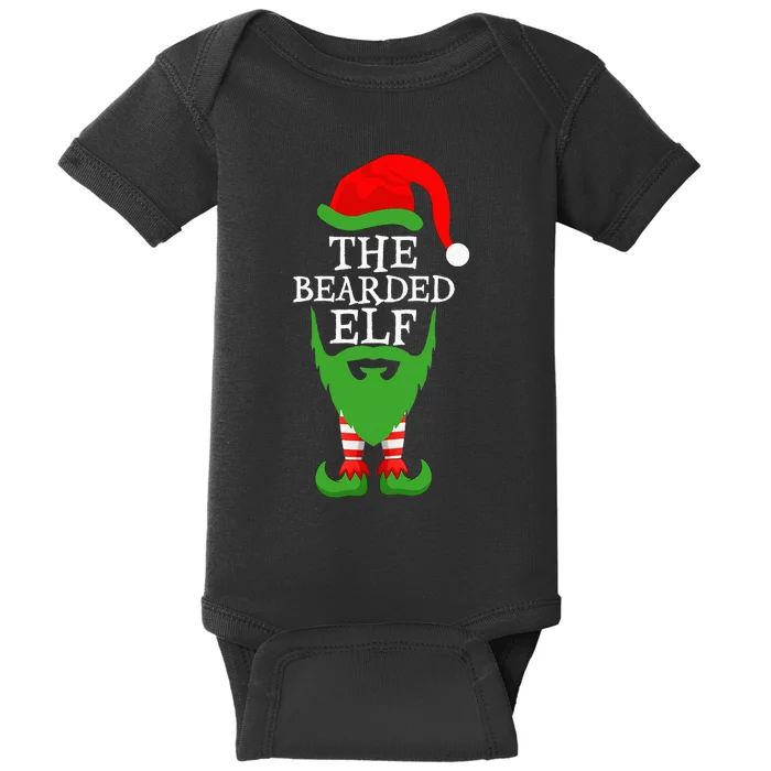 Xmas Holiday Matching Ugly Christmas Sweater The Bearded Elf Baby Bodysuit