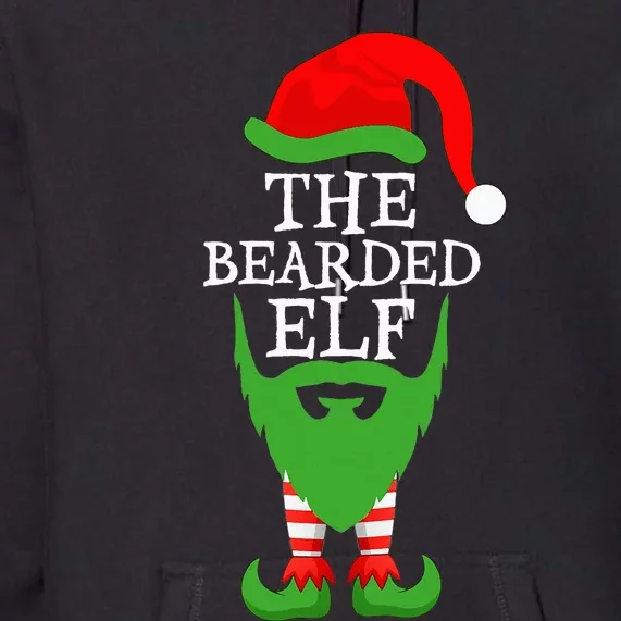 Xmas Holiday Matching Ugly Christmas Sweater The Bearded Elf Premium Hoodie