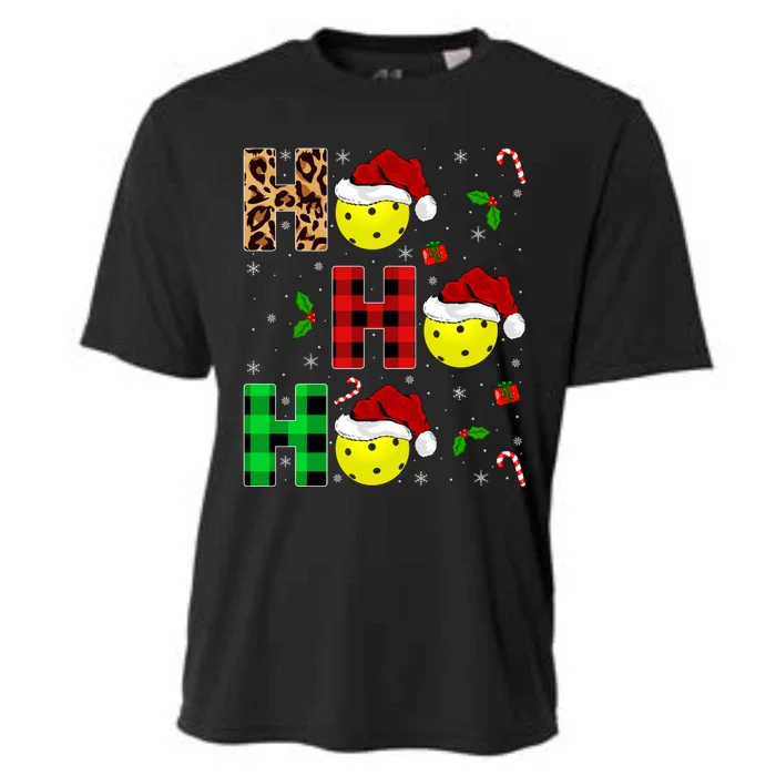 Xmas Holiday Matching Santa Ho Ho Ho Pickleball Christmas Gift Cooling Performance Crew T-Shirt