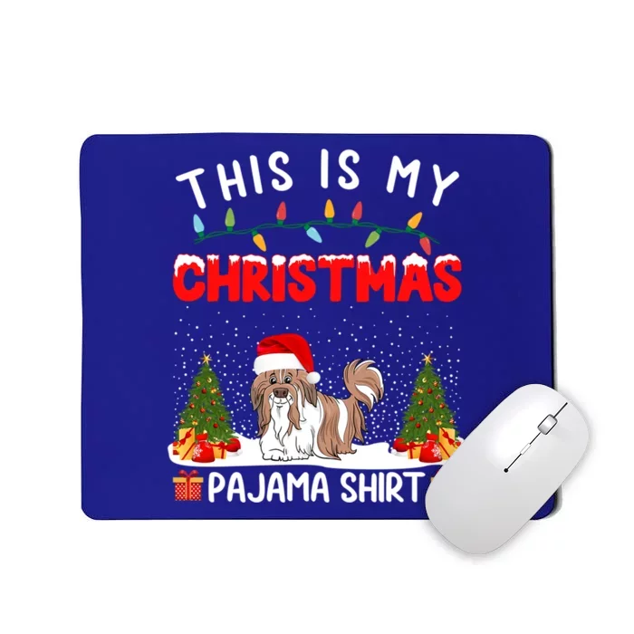 Xmas Holiday Party This Is My Shih Tzu Dog Christmas Pajama Great Gift Mousepad