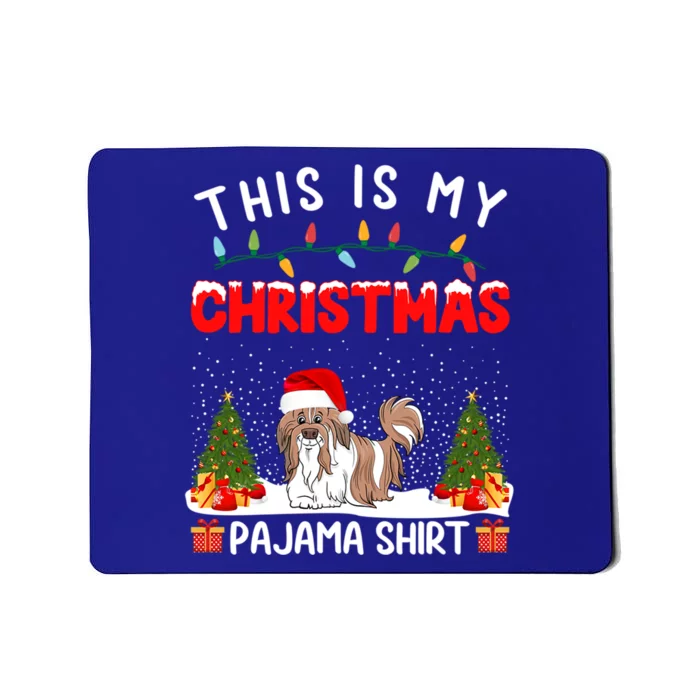 Xmas Holiday Party This Is My Shih Tzu Dog Christmas Pajama Great Gift Mousepad