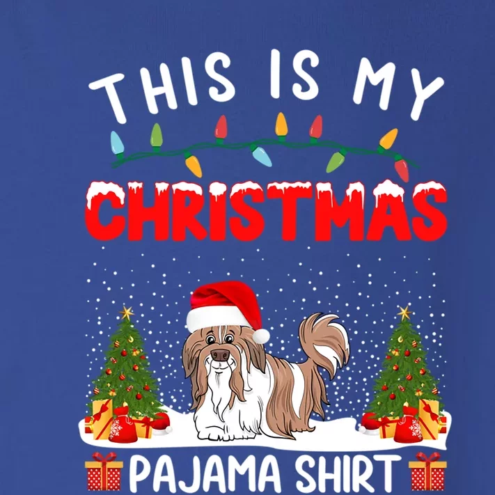 Xmas Holiday Party This Is My Shih Tzu Dog Christmas Pajama Great Gift Toddler Long Sleeve Shirt