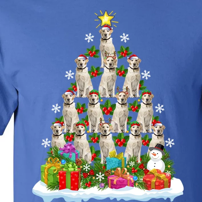 Xmas Holiday Santa Labrador Retriever Dog Christmas Tree Gift Tall T-Shirt