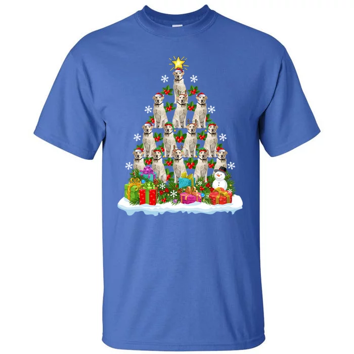 Xmas Holiday Santa Labrador Retriever Dog Christmas Tree Gift Tall T-Shirt