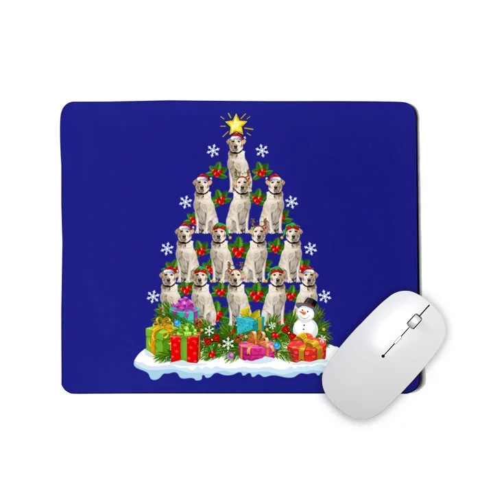 Xmas Holiday Santa Labrador Retriever Dog Christmas Tree Gift Mousepad