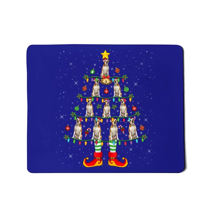 Xmas Holiday Santa Lights American Bulldog Christmas Tree Meaningful Gift Mousepad