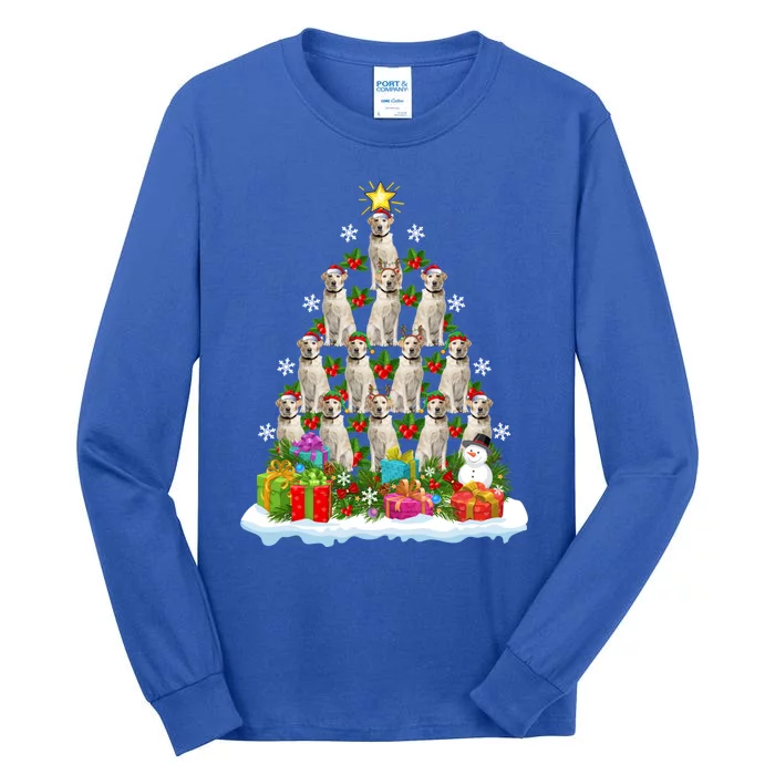 Xmas Holiday Santa Labrador Retriever Dog Christmas Tree Gift Tall Long Sleeve T-Shirt