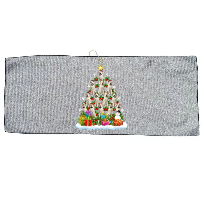 Xmas Holiday Santa Labrador Retriever Dog Christmas Tree Gift Large Microfiber Waffle Golf Towel