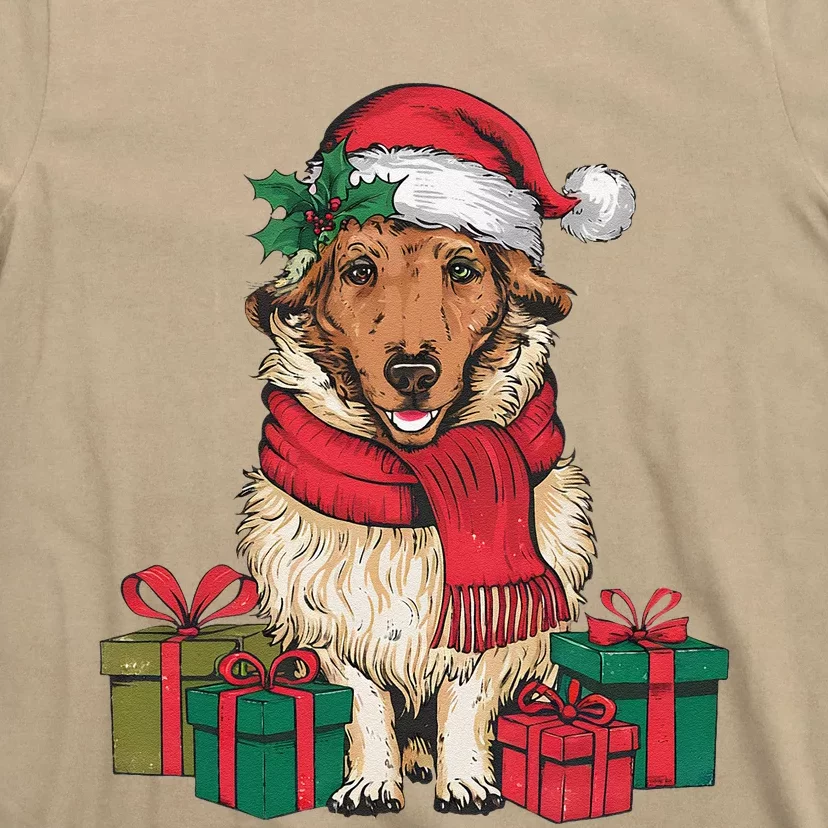 Xmas Holiday Santa Hat Anatolian Shepherd Dog Christmas T-Shirt