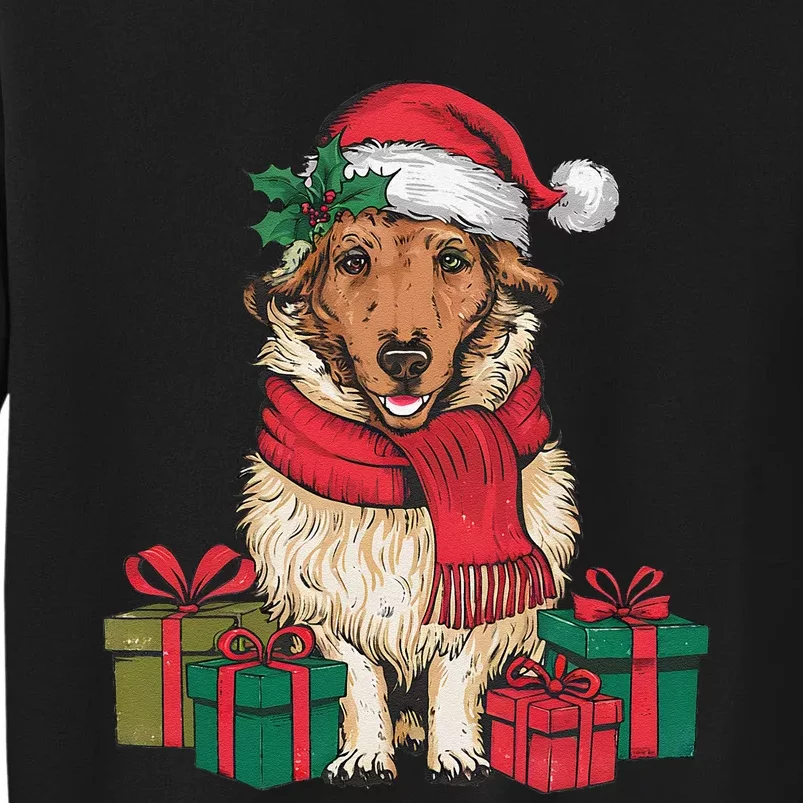 Xmas Holiday Santa Hat Anatolian Shepherd Dog Christmas Tall Sweatshirt