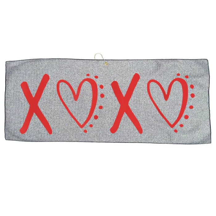 Xoxo Heart Valentines Day Gift Large Microfiber Waffle Golf Towel