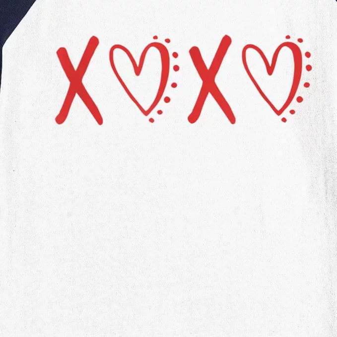 Xoxo Heart Valentines Day Gift Baseball Sleeve Shirt