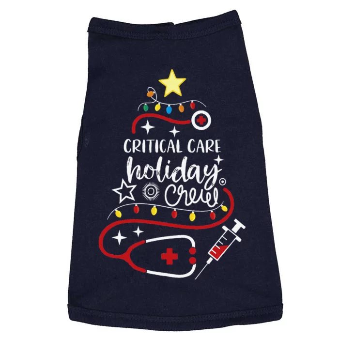 Xmas Intensive Care Nurse Tech Critical Care Holiday Crew Doggie Tank