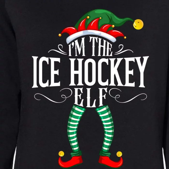 Xmas Ice Hockey Elf Matching Family Christmas Pjs Gift Womens California Wash Sweatshirt