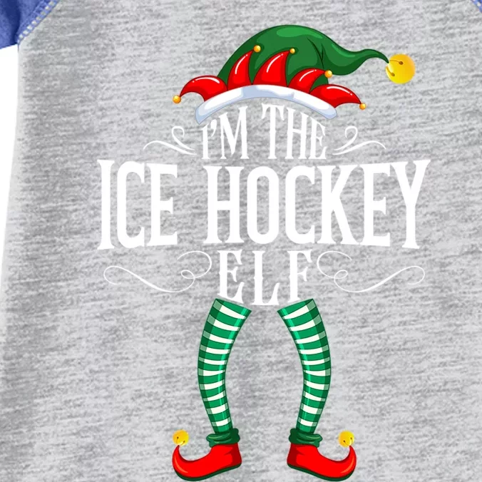 Xmas Ice Hockey Elf Matching Family Christmas Pjs Gift Infant Baby Jersey Bodysuit