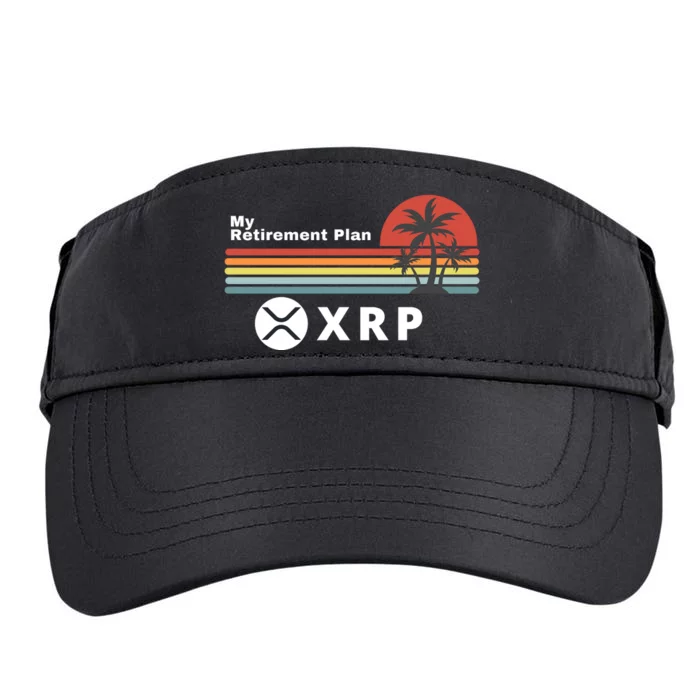 XRP Is My Retirement Plan, XRP Ripple Logo, Cryptocurrency Adult Drive Performance Visor