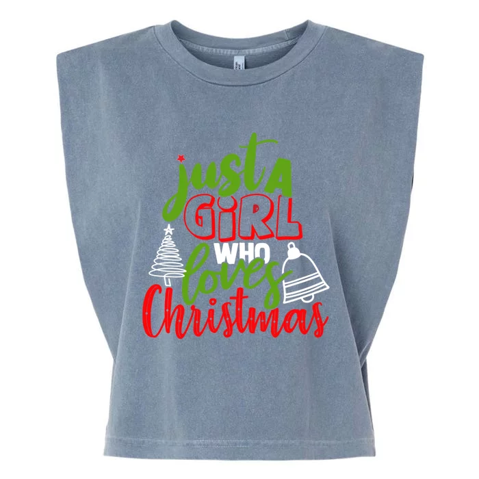 Xmas Just A Who Loves Christmas Meaningful Gift Garment-Dyed Women's Muscle Tee