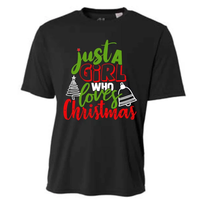 Xmas Just A Who Loves Christmas Cool Gift Cooling Performance Crew T-Shirt